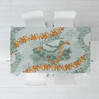 Hawaii Kaho'olawe Island Flowers Lei Tablecloth Silver Hinahina Kū Kahakai