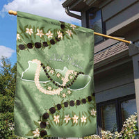 Hawaii Molokai Island Flowers Lei Garden Flag Kukui Nut Mossy Green