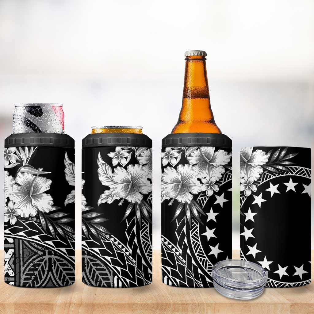 Kia Orana Cook Islands 4 in 1 Can Cooler Tumbler Tiare & Stars LT7 - Polynesian Pride