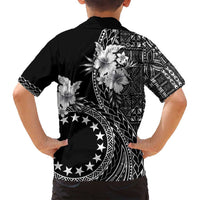 Kia Orana Cook Islands Family Matching Off Shoulder Maxi Dress and Hawaiian Shirt Tiare and Stars LT7 - Polynesian Pride