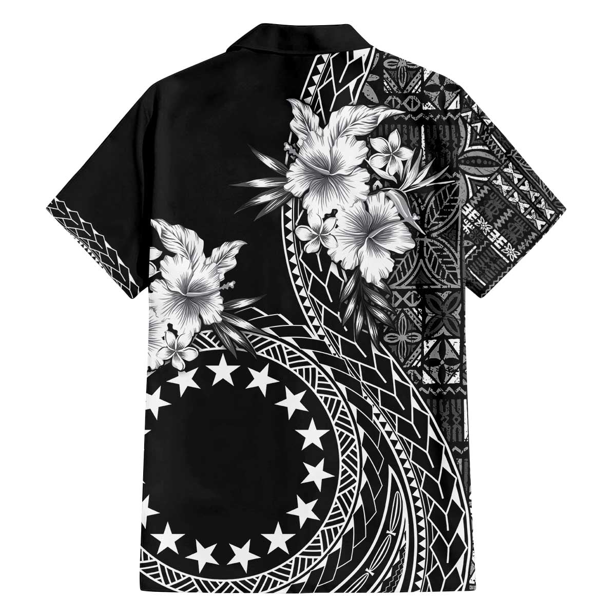 Kia Orana Cook Islands Family Matching Puletasi and Hawaiian Shirt Tiare and Stars LT7 - Polynesian Pride