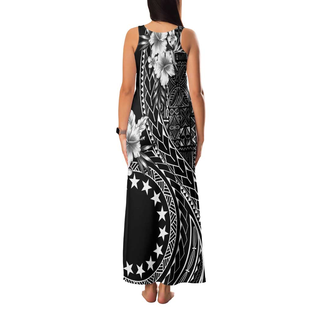 Kia Orana Cook Islands Family Matching Tank Maxi Dress and Hawaiian Shirt Tiare and Stars LT7 - Polynesian Pride