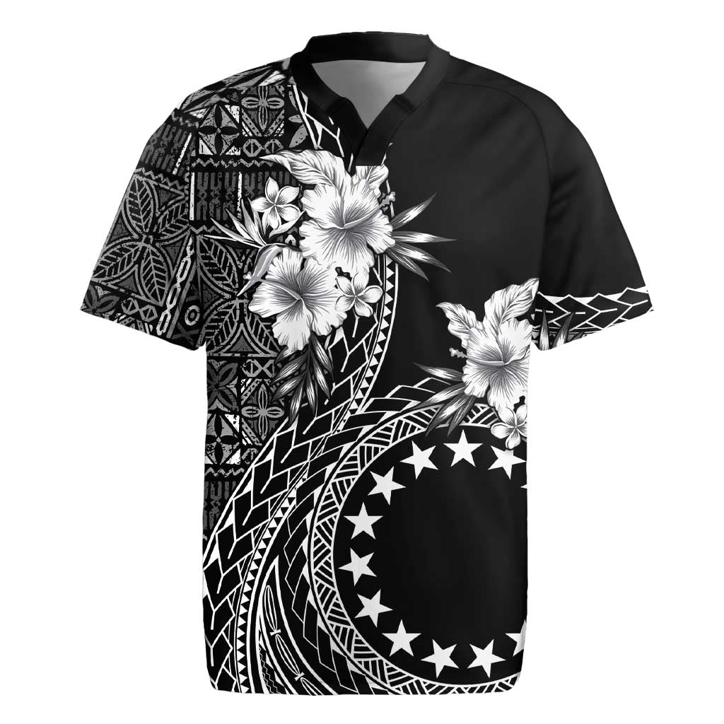 Kia Orana Cook Islands Rugby Jersey Tiare and Stars