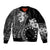 Kia Orana Cook Islands Sleeve Zip Bomber Jacket Tiare and Stars