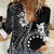 Kia Orana Cook Islands Women Casual Shirt Tiare and Stars