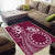 Kia Orana Cook Islands Area Rug Tiare and Stars - Maroon