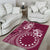 Kia Orana Cook Islands Area Rug Tiare and Stars - Maroon