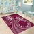 Kia Orana Cook Islands Area Rug Tiare and Stars - Maroon