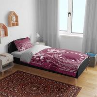 Kia Orana Cook Islands Bedding Set Tiare and Stars - Maroon LT7 - Polynesian Pride