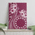 Kia Orana Cook Islands Canvas Wall Art Tiare and Stars - Maroon