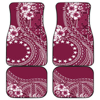 Kia Orana Cook Islands Car Mats Tiare and Stars - Maroon