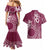 Kia Orana Cook Islands Couples Matching Mermaid Dress and Hawaiian Shirt Tiare and Stars - Maroon