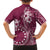 Kia Orana Cook Islands Family Matching Off Shoulder Short Dress and Hawaiian Shirt Tiare and Stars - Maroon