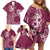 Kia Orana Cook Islands Family Matching Off Shoulder Short Dress and Hawaiian Shirt Tiare and Stars - Maroon