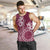 Kia Orana Cook Islands Men Tank Top Tiare and Stars - Maroon