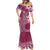 Kia Orana Cook Islands Mermaid Dress Tiare and Stars - Maroon