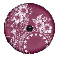 Kia Orana Cook Islands Spare Tire Cover Tiare and Stars - Maroon