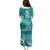 Kia Orana Cook Islands Puletasi Tiare and Stars - Teal