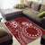 Kia Orana Cook Islands Area Rug Tiare and Stars - Scarlet