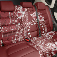 Kia Orana Cook Islands Back Car Seat Cover Tiare and Stars - Scarlet LT7 - Polynesian Pride