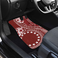 Kia Orana Cook Islands Car Mats Tiare and Stars - Scarlet