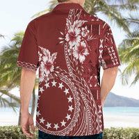 Kia Orana Cook Islands Hawaiian Shirt Tiare and Stars - Scarlet LT7 - Polynesian Pride