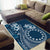 Kia Orana Cook Islands Area Rug Tiare and Stars - Navy Blue