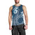 Kia Orana Cook Islands Men Tank Top Tiare and Stars - Navy Blue