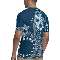Kia Orana Cook Islands Rugby Jersey Tiare and Stars - Navy Blue