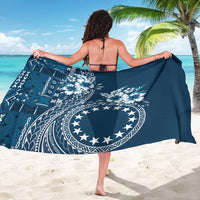 Kia Orana Cook Islands Sarong Tiare and Stars - Navy Blue