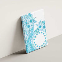 Kia Orana Cook Islands Canvas Wall Art Tiare and Stars - Turquoise