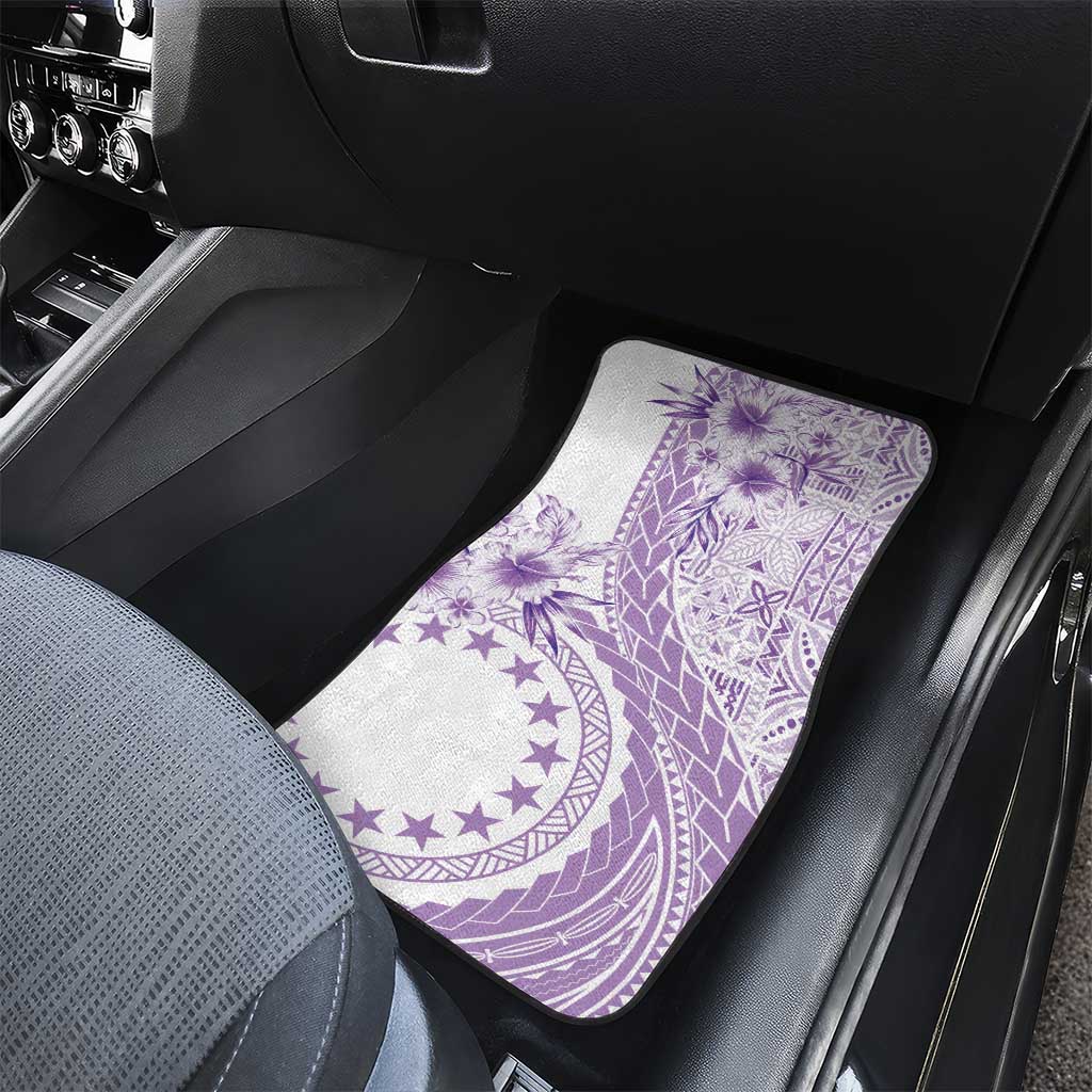 Kia Orana Cook Islands Car Mats Tiare and Stars - Lavender