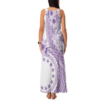 Kia Orana Cook Islands Family Matching Tank Maxi Dress and Hawaiian Shirt Tiare and Stars - Lavender LT7 - Polynesian Pride