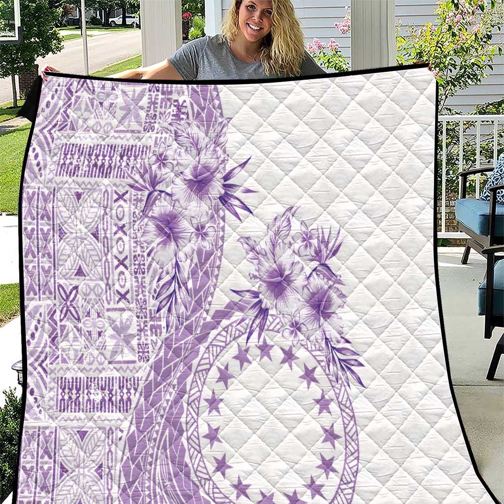 Kia Orana Cook Islands Quilt Tiare and Stars - Lavender LT7 Lavender - Polynesian Pride