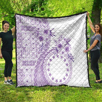 Kia Orana Cook Islands Quilt Tiare and Stars - Lavender LT7 - Polynesian Pride