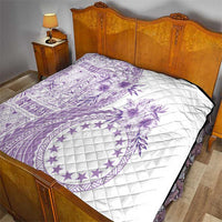 Kia Orana Cook Islands Quilt Tiare and Stars - Lavender LT7 - Polynesian Pride