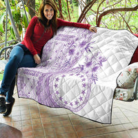 Kia Orana Cook Islands Quilt Tiare and Stars - Lavender LT7 - Polynesian Pride
