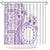 Kia Orana Cook Islands Shower Curtain Tiare and Stars - Lavender