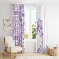 Kia Orana Cook Islands Window Curtain Tiare and Stars - Lavender