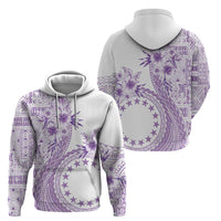 Kia Orana Cook Islands Zip Hoodie Tiare and Stars - Lavender