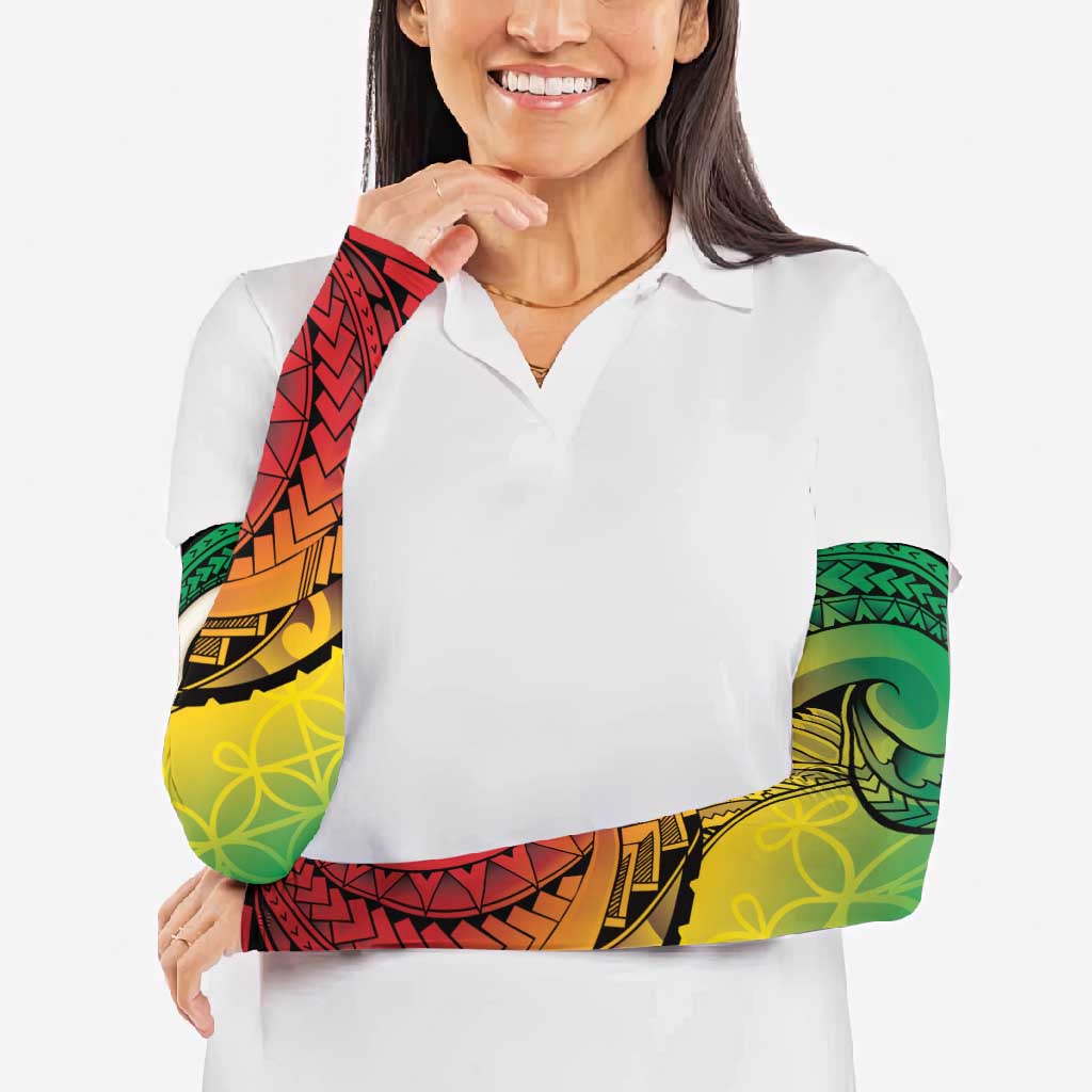 Vanuatu 45th Independence Anniversary Arm Sleeves Ni-Van Sandroing - Polynesian Pride