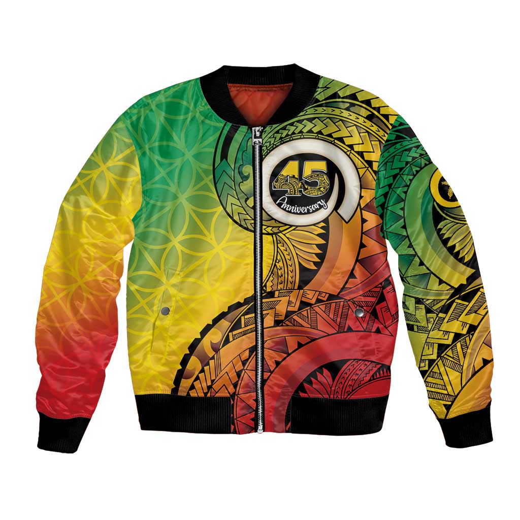 Vanuatu 45th Independence Anniversary Bomber Jacket Ni-Van Sandroing - Polynesian Pride