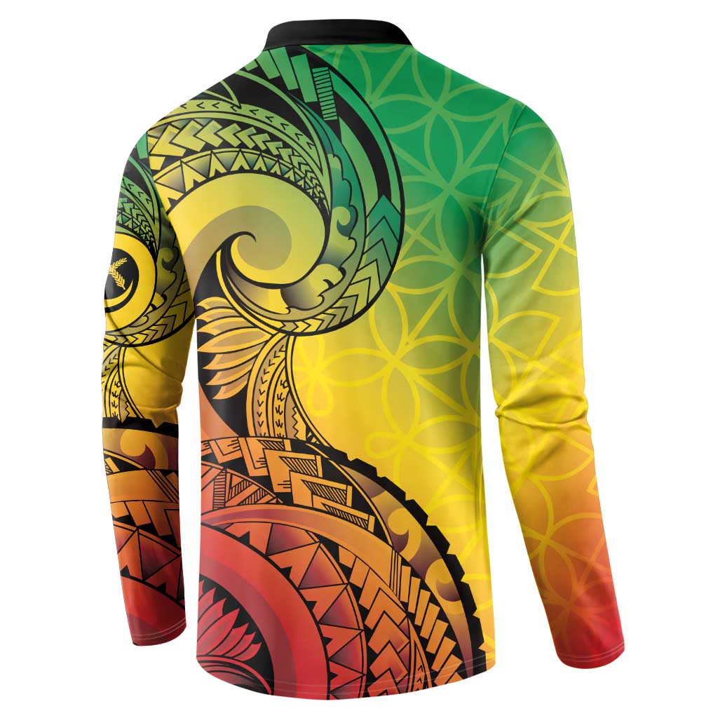 Vanuatu 45th Independence Anniversary Button Sweatshirt Ni-Van Sandroing - Polynesian Pride