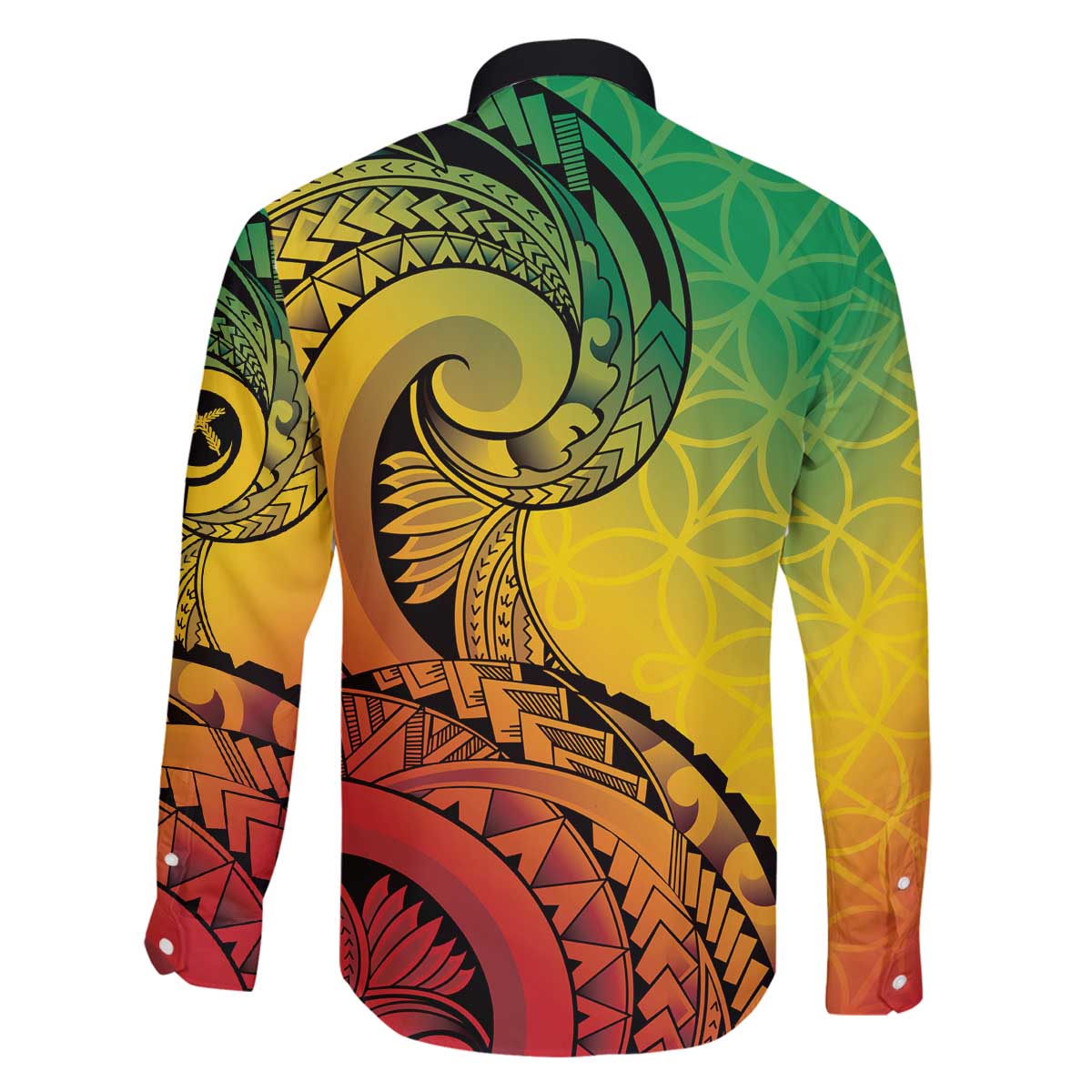 Vanuatu 45th Independence Anniversary Family Matching Off The Shoulder Long Sleeve Dress and Hawaiian Shirt Ni-Van Sandroing - Polynesian Pride