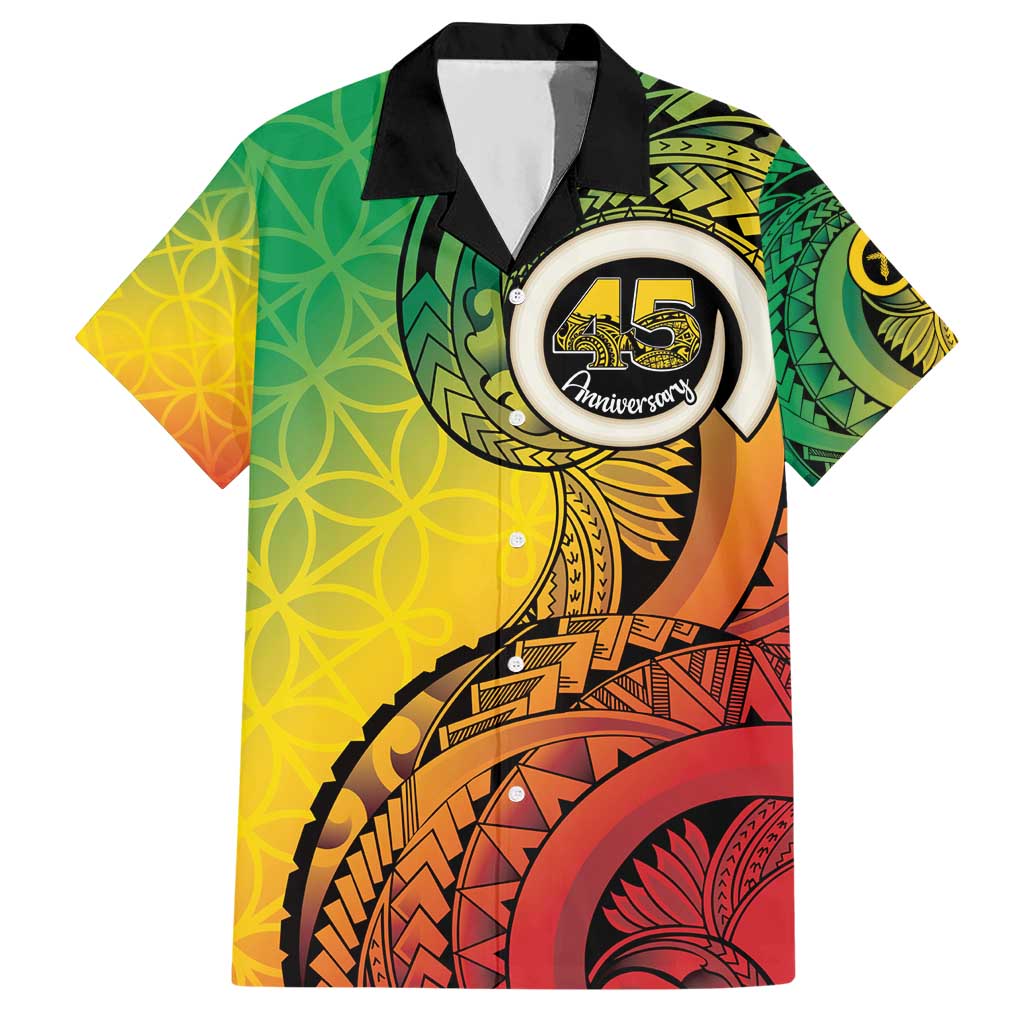 Vanuatu 45th Independence Anniversary Hawaiian Shirt Ni-Van Sandroing - Polynesian Pride