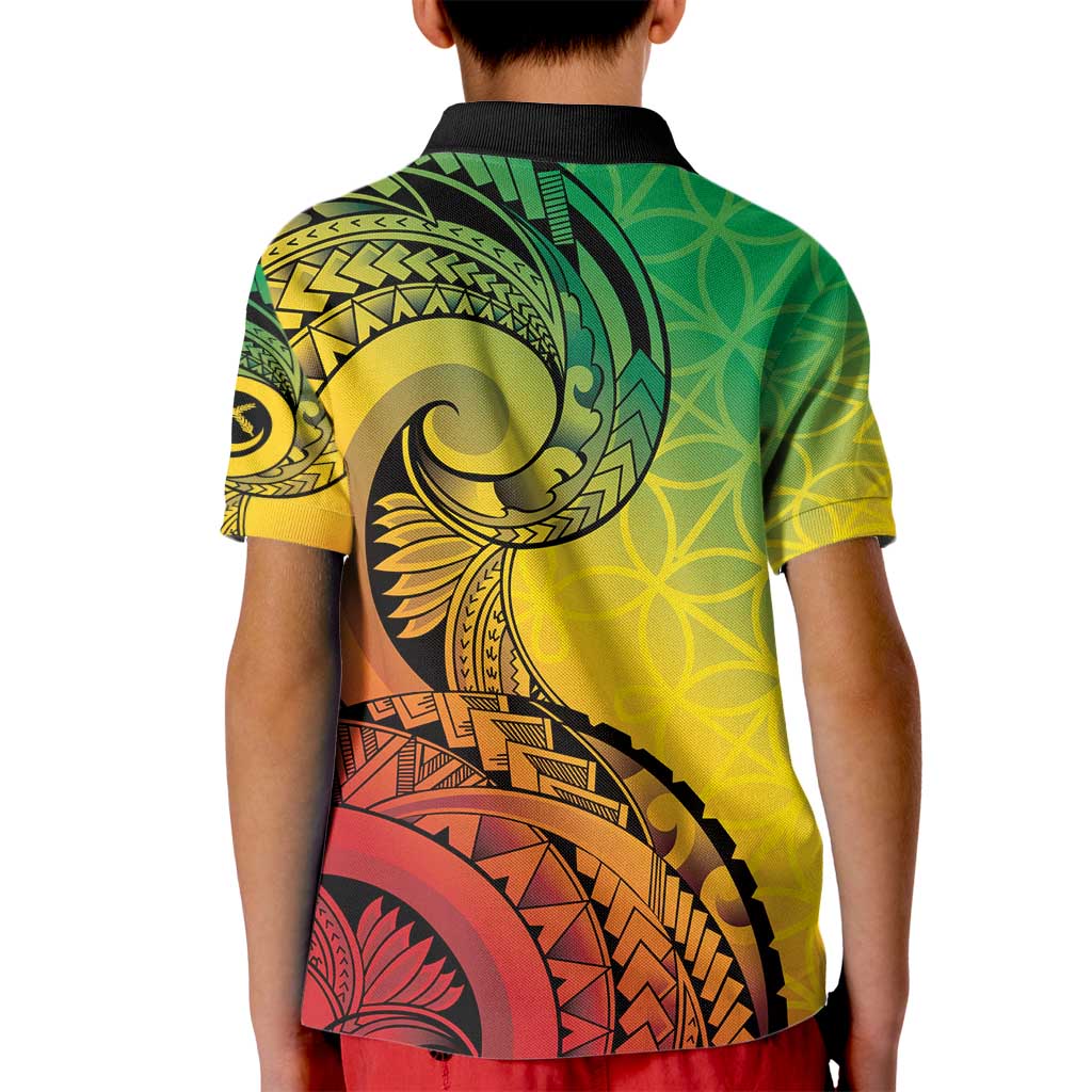 Vanuatu 45th Independence Anniversary Kid Polo Shirt Ni-Van Sandroing - Polynesian Pride