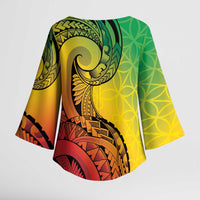 Vanuatu 45th Independence Anniversary Kimono Sleeve Blouse Ni-Van Sandroing - Polynesian Pride