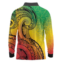 Vanuatu 45th Independence Anniversary Long Sleeve Polo Shirt Ni-Van Sandroing LT7 - Polynesian Pride