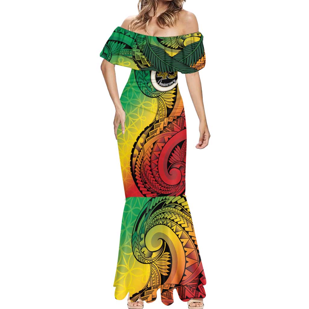 Vanuatu 45th Independence Anniversary Mermaid Dress Ni-Van Sandroing - Polynesian Pride