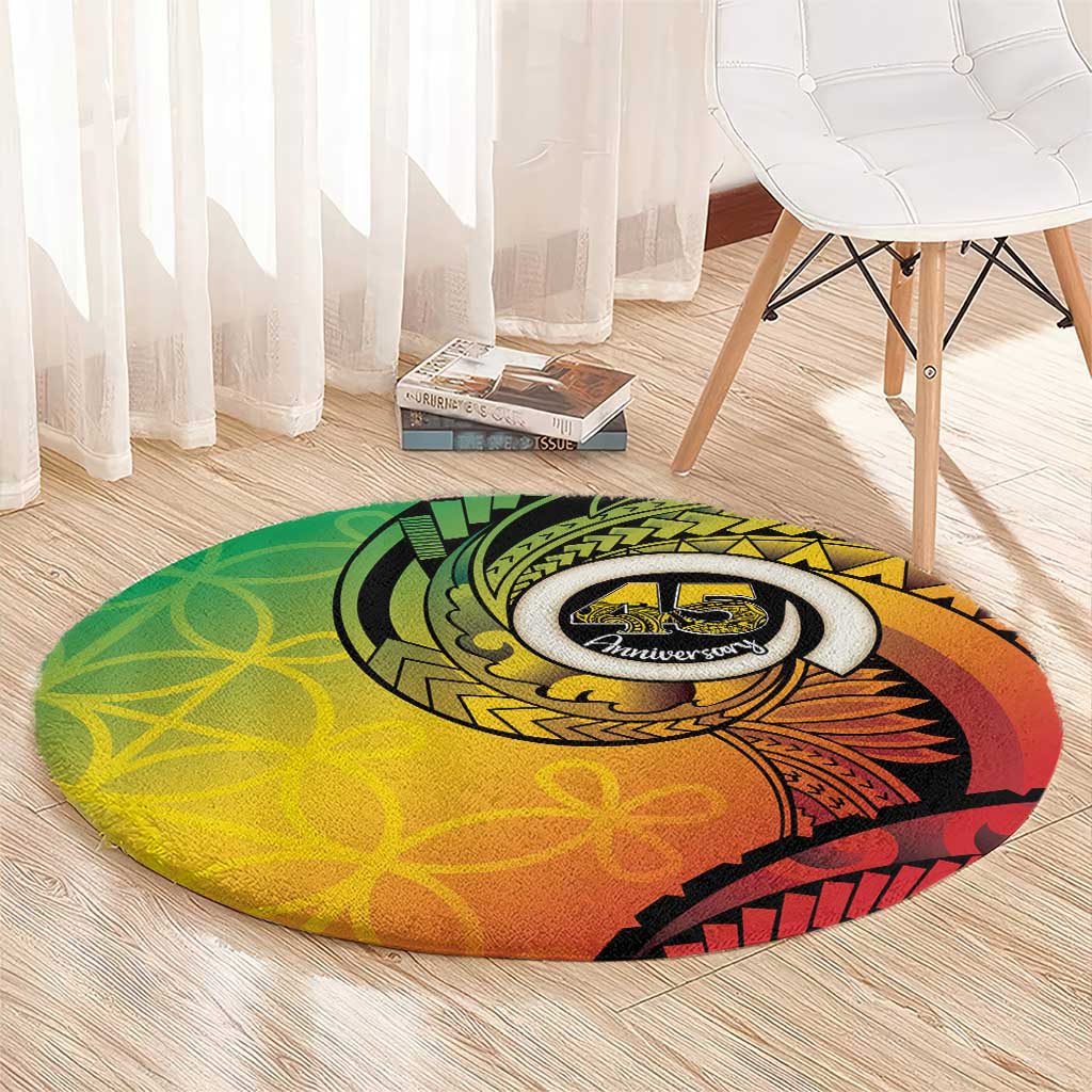 Vanuatu 45th Independence Anniversary Round Carpet Ni-Van Sandroing - Polynesian Pride